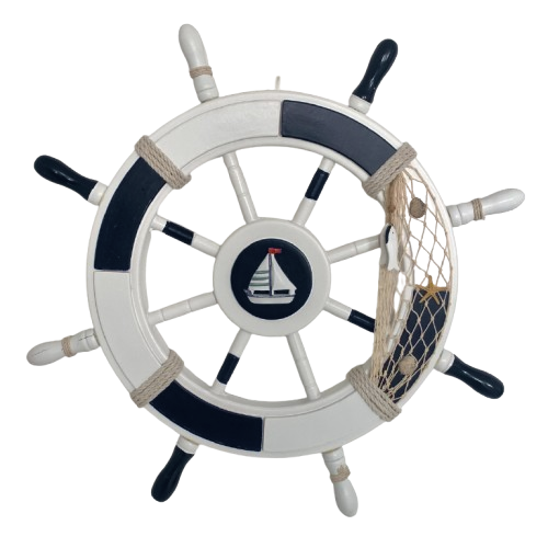 TIMÓN EN MADERA - Náutico Chic