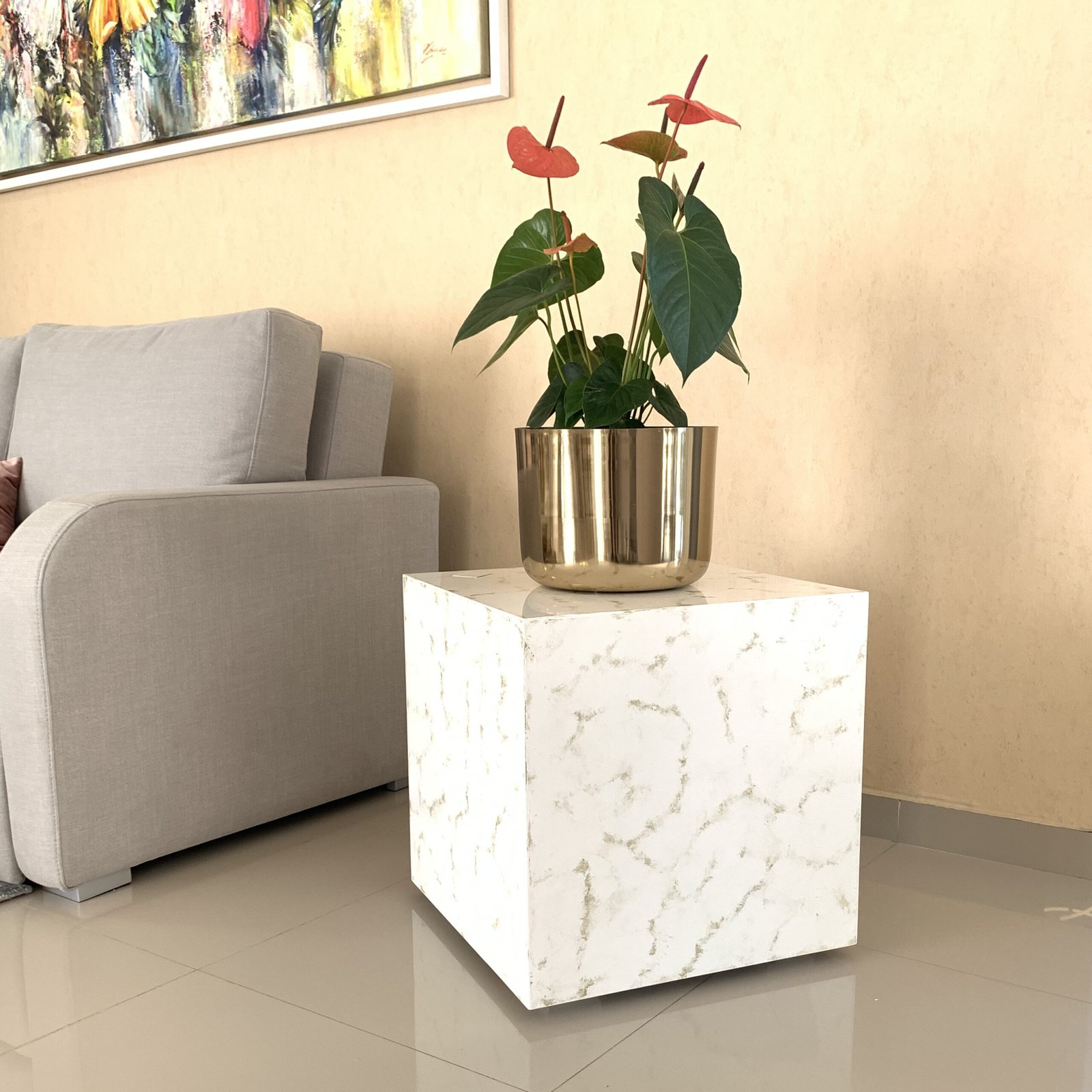 MESA AUXILIAR CUBO - Color a Elección